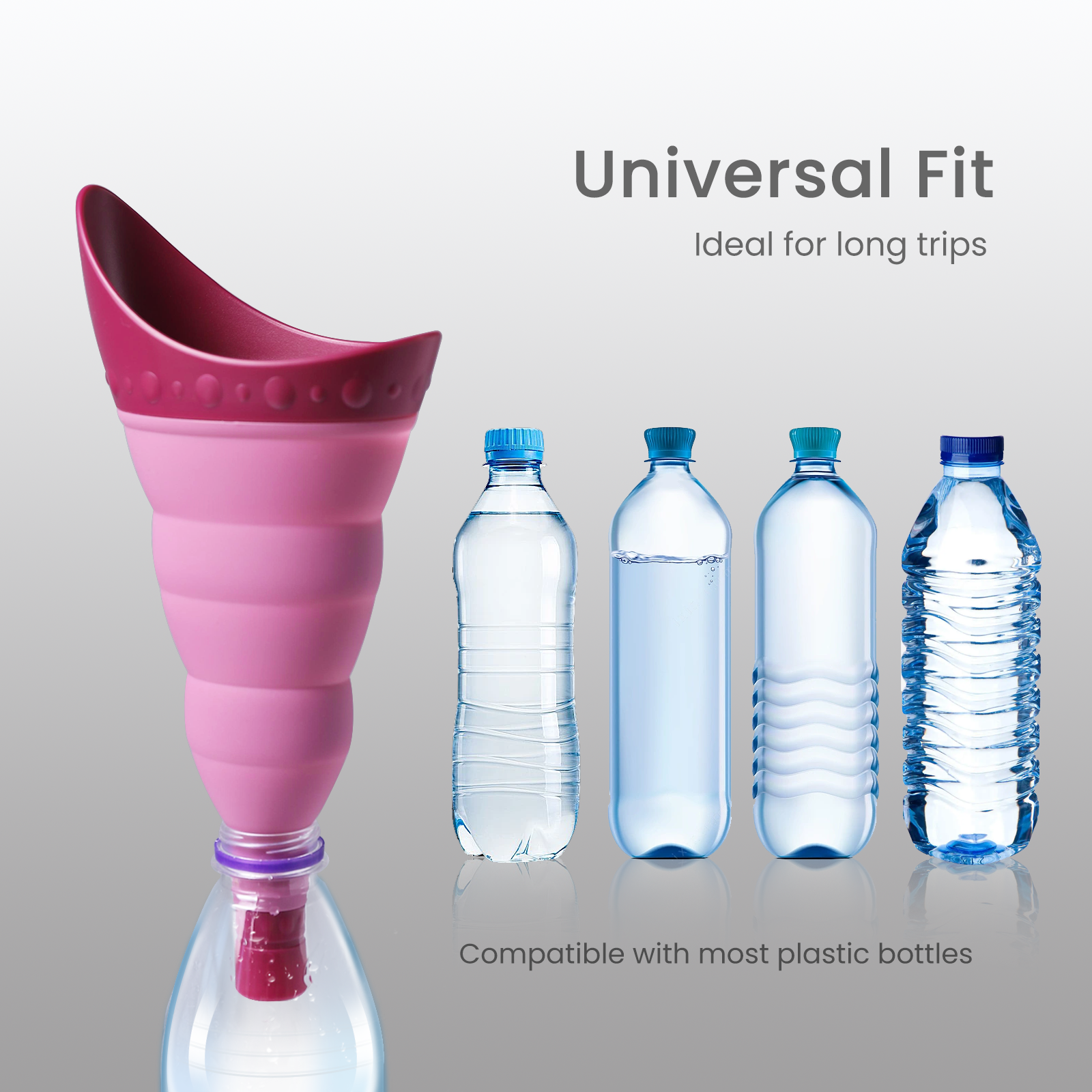 TRIPTIPS Pee Conch Foldable Female Urinal Device Portable Urinal for Women Pee Funnel for Women Travel, She Pee Cup for Women, Stand to Pee Reusable Womens Urinal Funnel with Tube and Case
