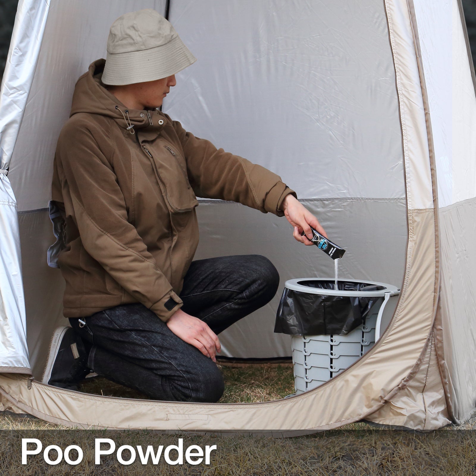 Poo Powder for Portable Toilet 20g /Pack, Camping Toilet Chemicals Quick Super Absorb, Eco Gel for Portable Toilet Chemicals Deodorant, Poop Gel Camping, Pee Gel for Camping Portable Toilet Gel 10 Pcs