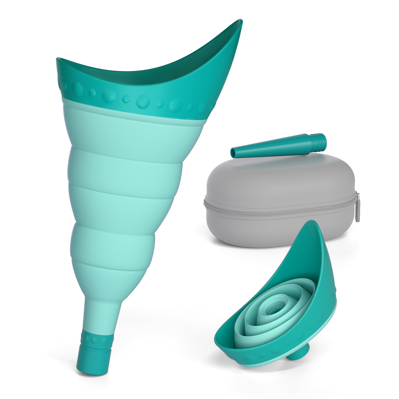 Pee Conch Foldable Female Urinal Device Portable Urinal for Women Pee Funnel for Women Travel, She Pee Cup for Women, Stand to Pee Reusable Womens Urinal Funnel with Tube and Case