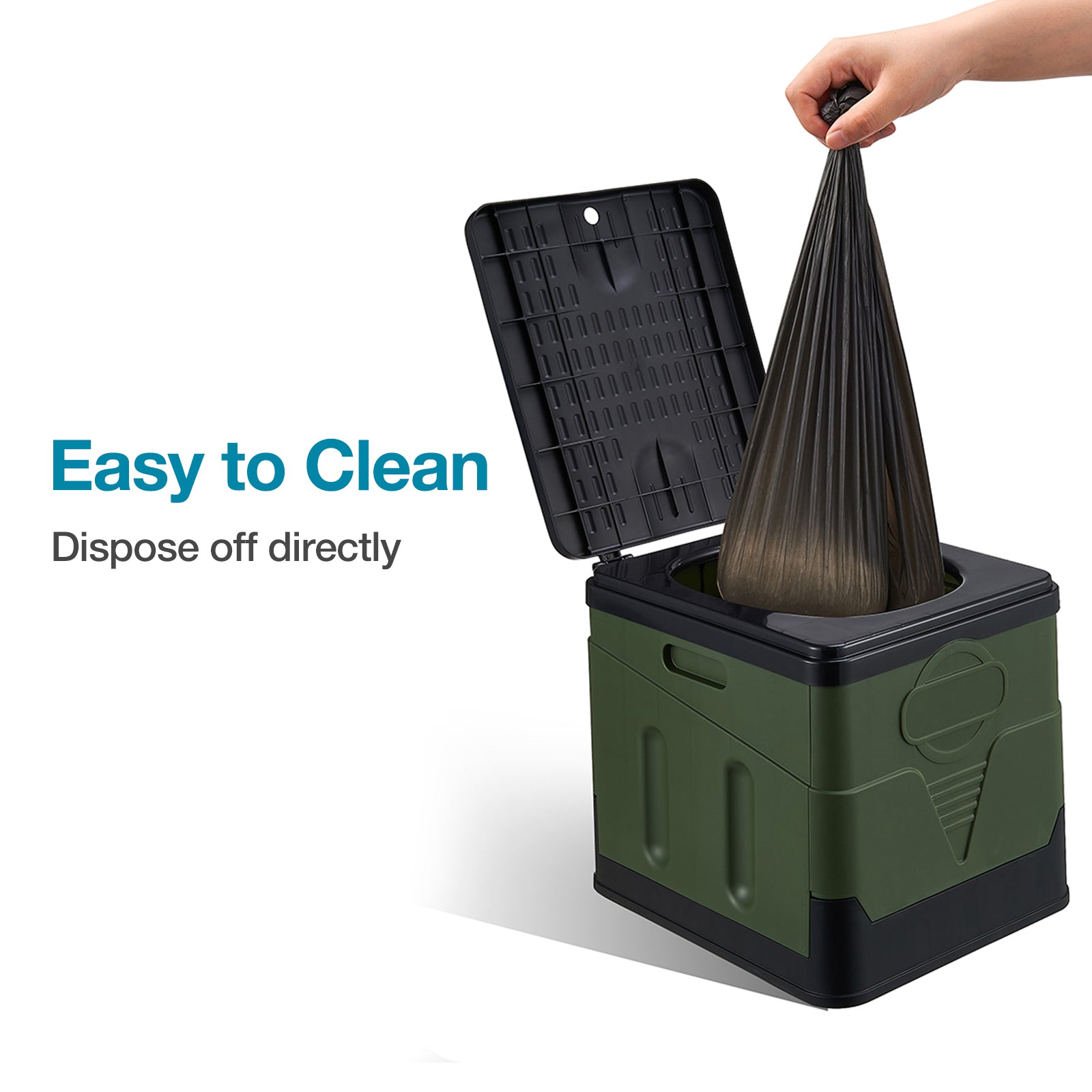 TRIPTIPS Portable Potty for Camping Folding Travel Toilet Camping Toilet Portable Toilet for Adults Car Toilet Camp Toilet Outdoor Toilet for Boat/Hiking/Long Trips/Beach