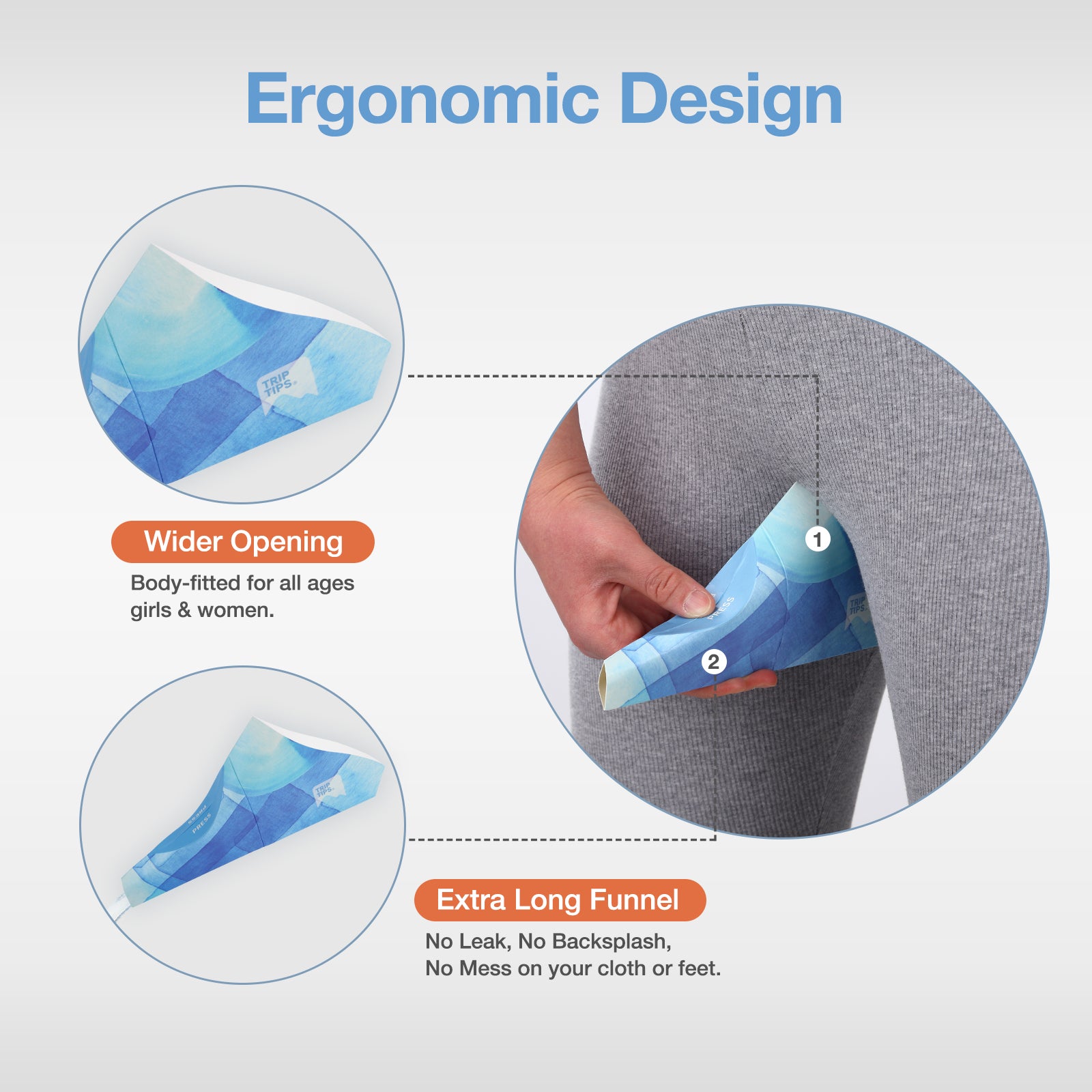 TRIPTIPS Female Urinal Disposable Female Urination Device Urinal for Women Foldable Pee Funnel for Women Waterproof Paper Stand and Pee Cup for Public Toilets, Traveling, Camping (Pack of 12)