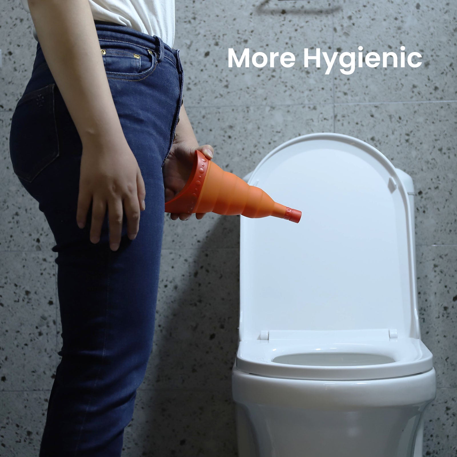 Pee Conch Foldable Female Urinal Device Portable Urinal for Women Pee Funnel for Women with Tube and Case