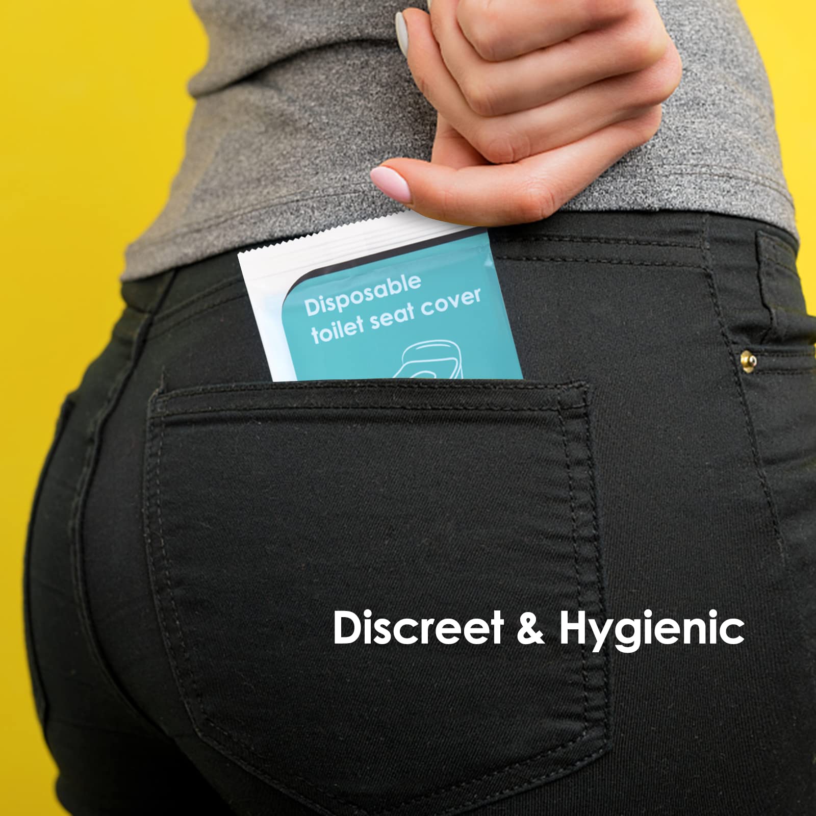 TRIPTIPS Toilet Seat Covers Disposable Travel Pack 60 count|Faster use-Sticker free|Waterproof|XL Disposable Toilet Seat Cover
