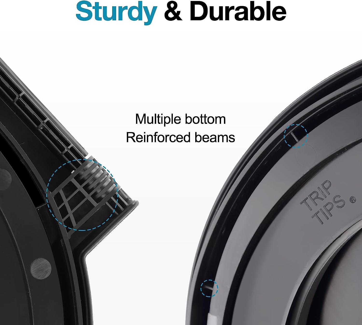 TRIPTIPS Bucket Toilet Seat with Soft Cushion, 5 Gallon Bucket Toilet Seat with 270°Rotatable Lid,XL Portable Toilet Seat for 5 Gal Bucket,Luggable Loo Camping Toilet Seat for Adults and Kids