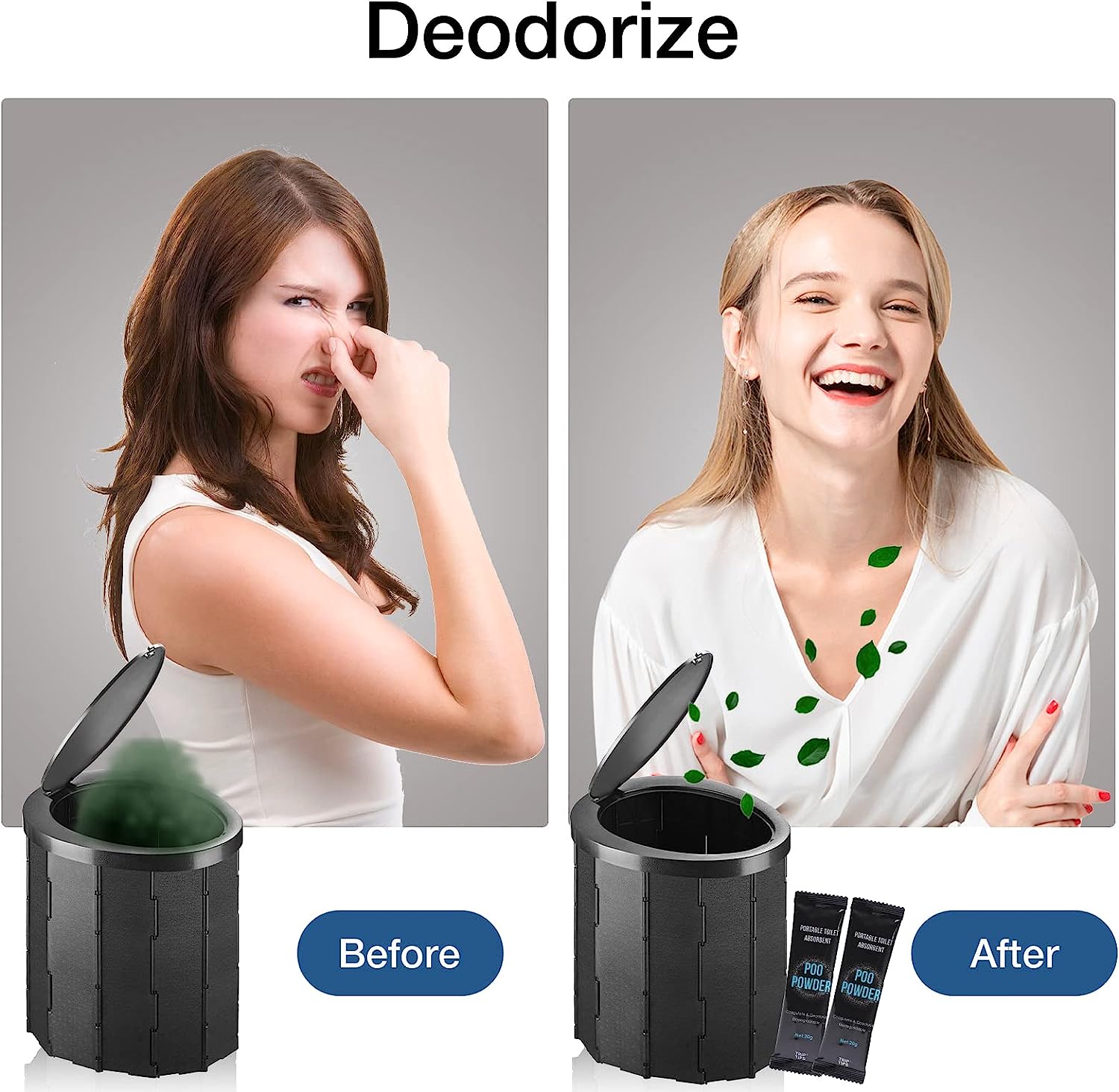 Poo Powder for Portable Toilet 20g /Pack, Camping Toilet Chemicals Quick Super Absorb, Eco Gel for Portable Toilet Chemicals Deodorant, Poop Gel Camping, Pee Gel for Camping Portable Toilet Gel 10 Pcs