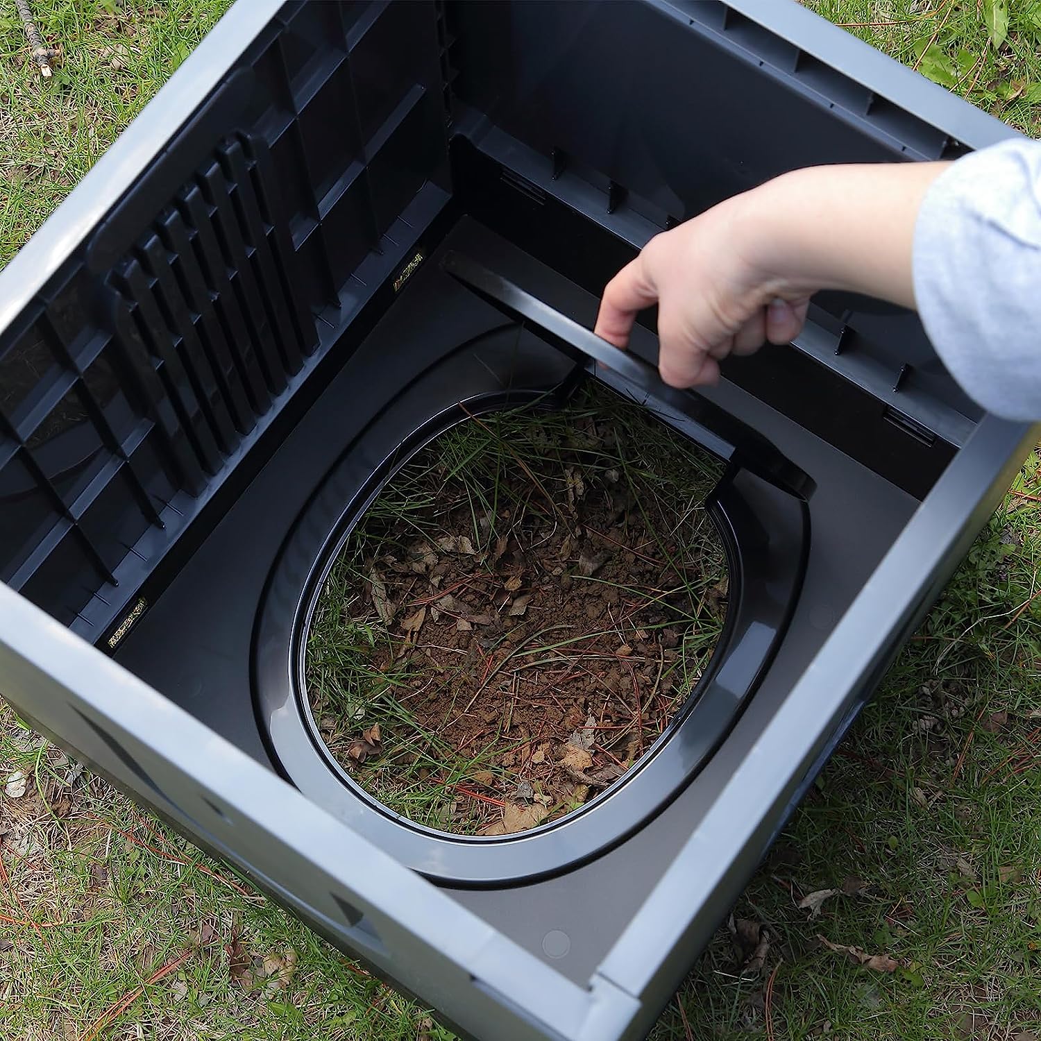 TRIPTIPS Updated Portable Potty for Camping Extra Large Folding Camping Toilet Portable Toilet for Adults Car Toilet Camp Toilet Outdoor Toilet for Boat/Hiking/Long Trips/Beach
