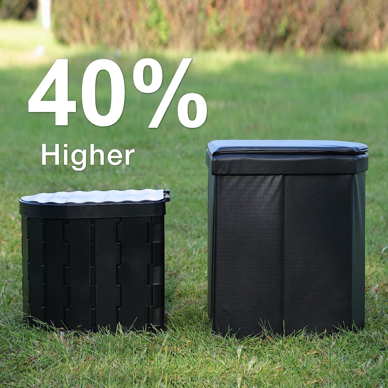 TRIPTIPS Upgrade XL Portable Toilet for Camping Camping Toilets Tall Portable Toilet for Adults and Kids Folding Toilet for Car/Boat/Hiking