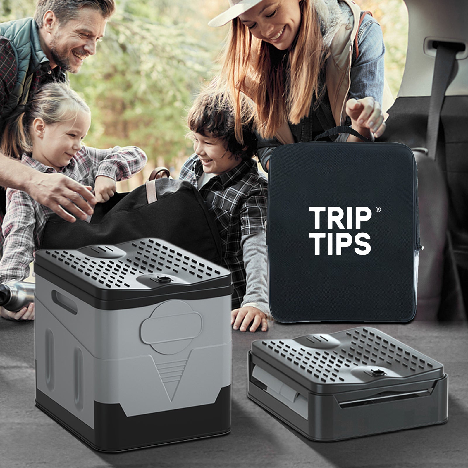 TRIPTIPS Portable Potty for Camping Folding Travel Toilet Camping Toilet Portable Toilet for Adults Car Toilet Camp Toilet Outdoor Toilet for Boat/Hiking/Long Trips/Beach
