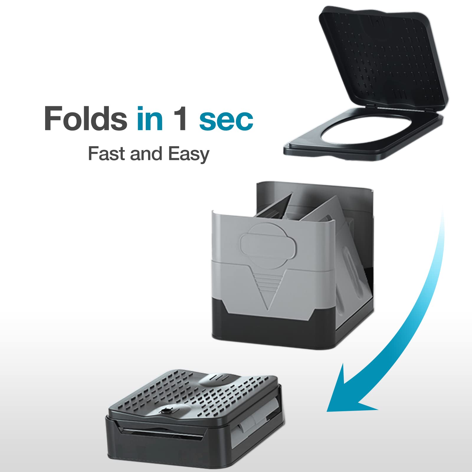 TRIPTIPS Portable Potty for Camping Folding Travel Toilet Camping Toilet Portable Toilet for Adults Car Toilet Camp Toilet Outdoor Toilet for Boat/Hiking/Long Trips/Beach