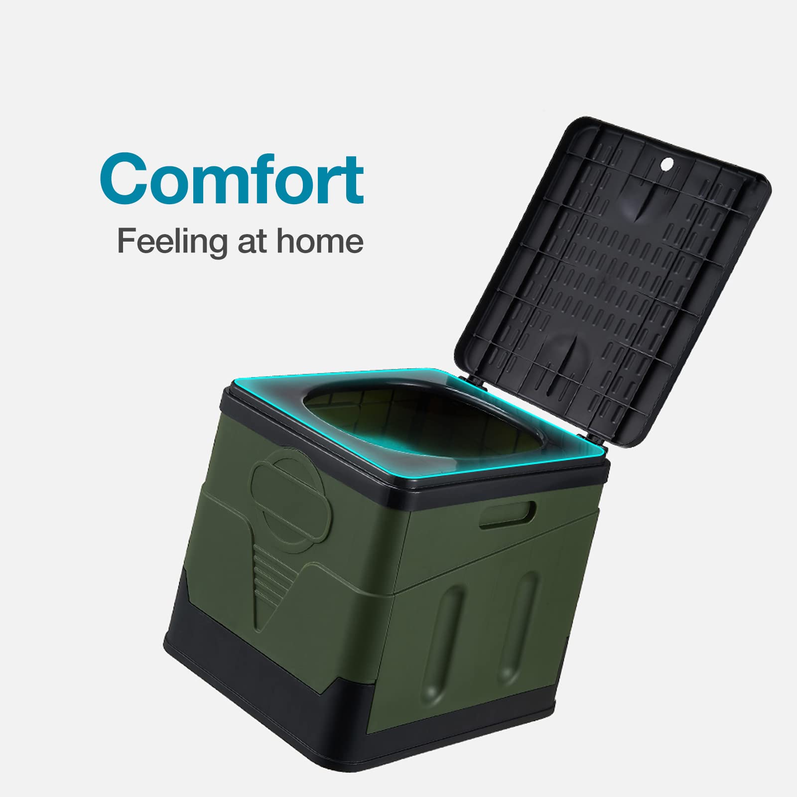 TRIPTIPS Portable Potty for Camping Folding Travel Toilet Camping Toilet Portable Toilet for Adults Car Toilet Camp Toilet Outdoor Toilet for Boat/Hiking/Long Trips/Beach