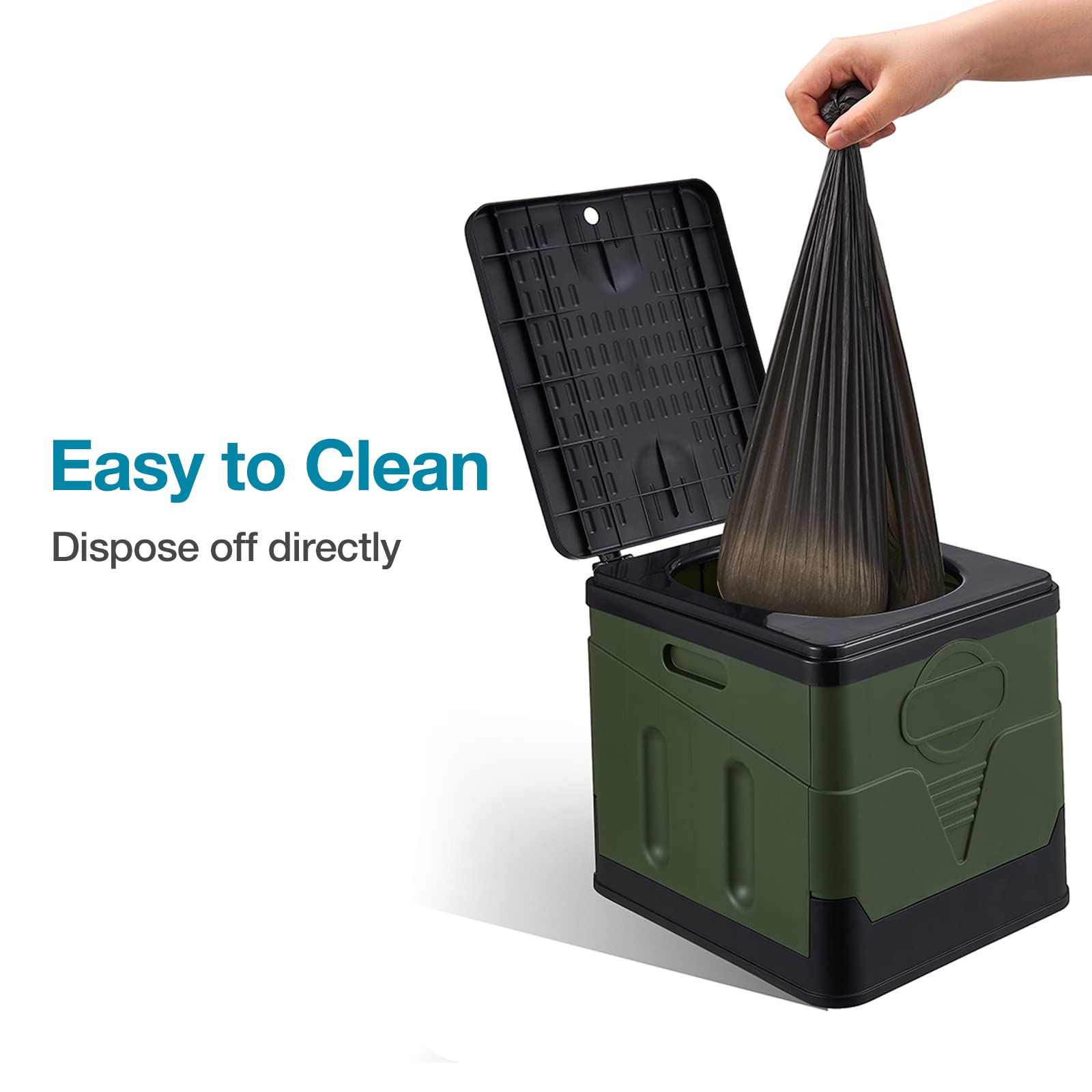TRIPTIPS Portable Potty for Camping Folding Travel Toilet Camping Toilet Portable Toilet for Adults Car Toilet Camp Toilet Outdoor Toilet for Boat/Hiking/Long Trips/Beach