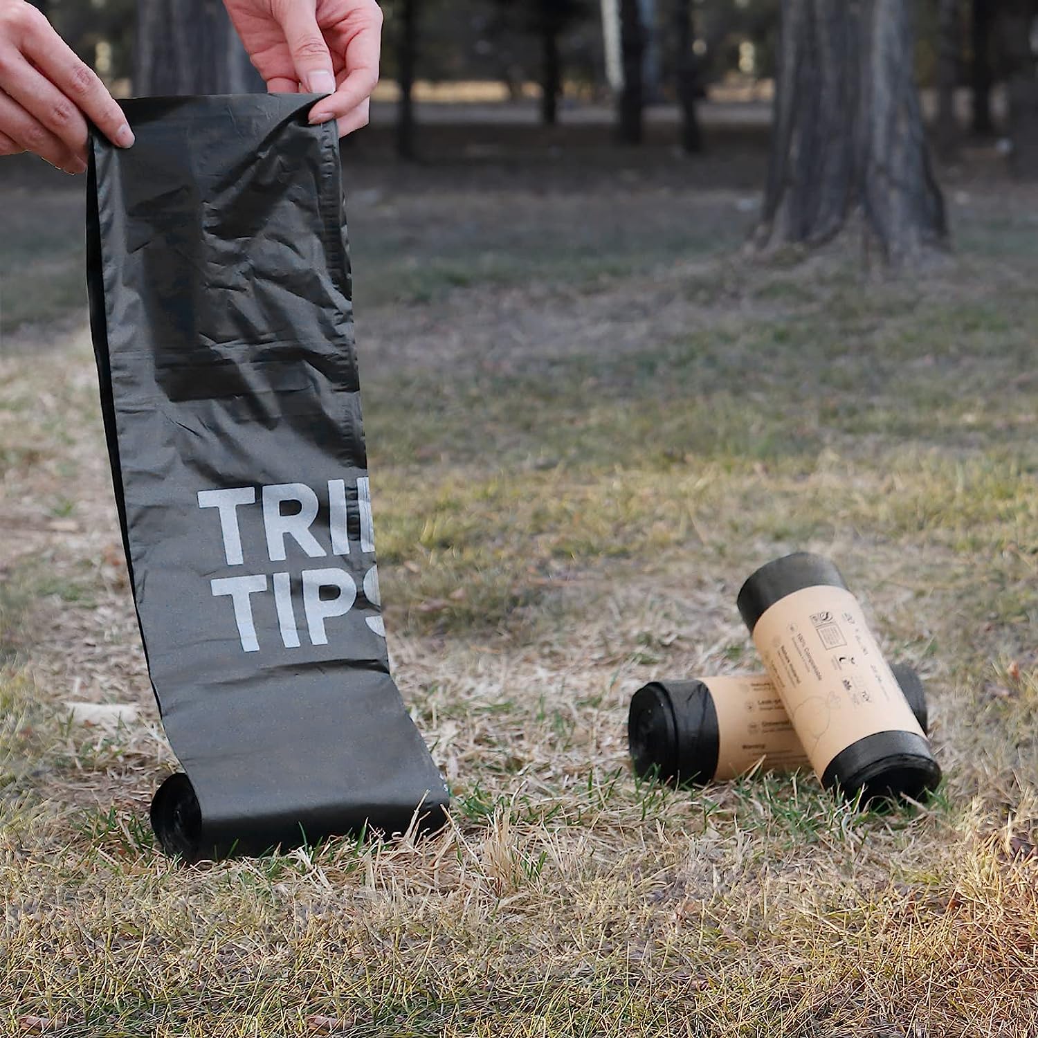 TRIPTIPS Biodegradable Portable Toilet Bags 8 gallon｜40 Count Camping Toilet Bags for Portable Potty, 100% Leak-Proof